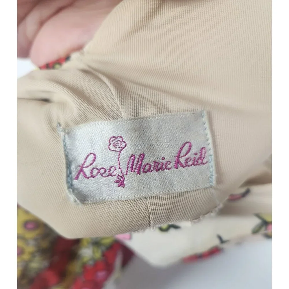 Vtg. 60's Women's Sz. S Rose Marie Reid Floral Retro One Piece Swimsuit - Picture 2 of 11